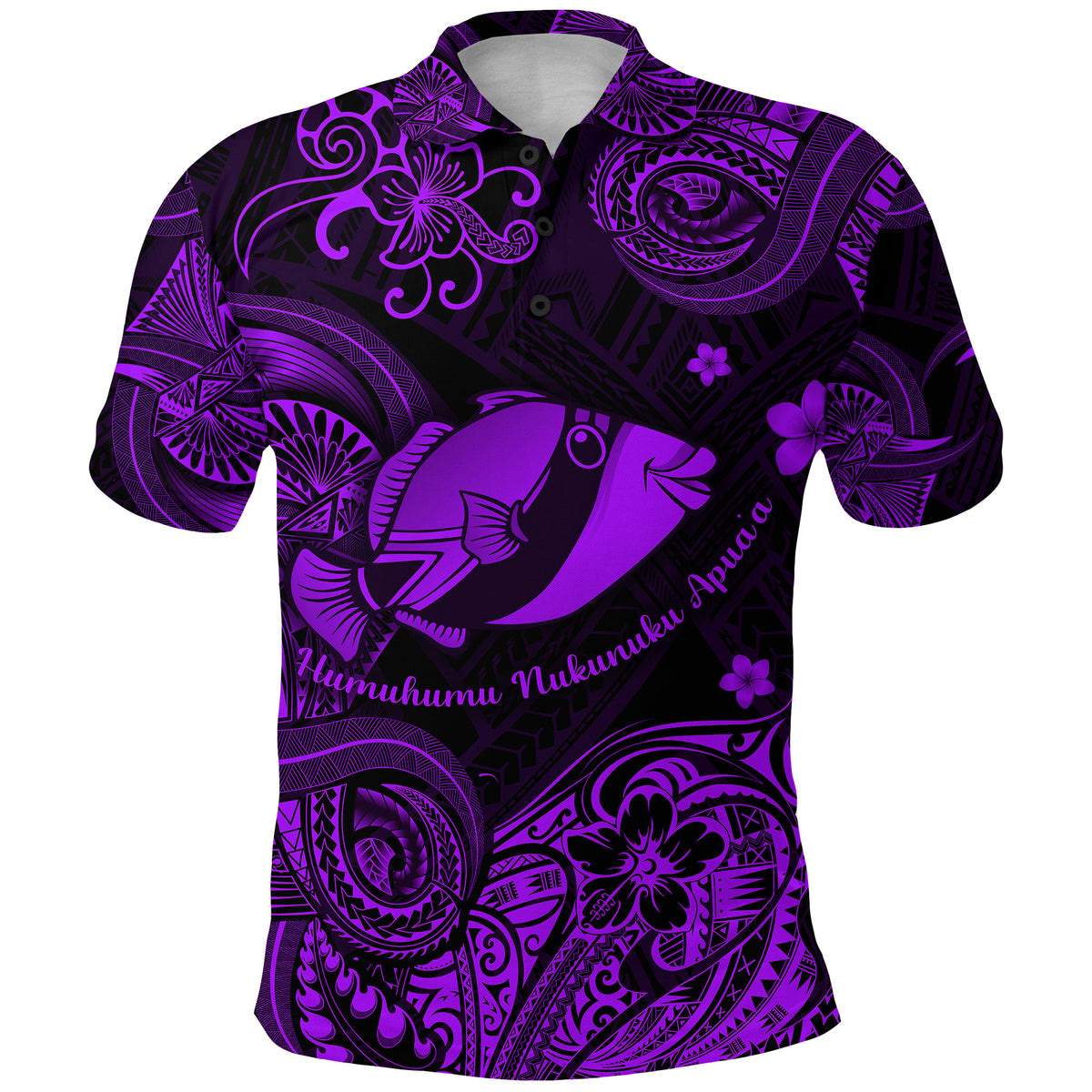 Hawaii State Fish: Humuhumu Nukunuku Apuaa Polynesian Polo Shirt Unique Style Purple LT8 - Polynesian Pride