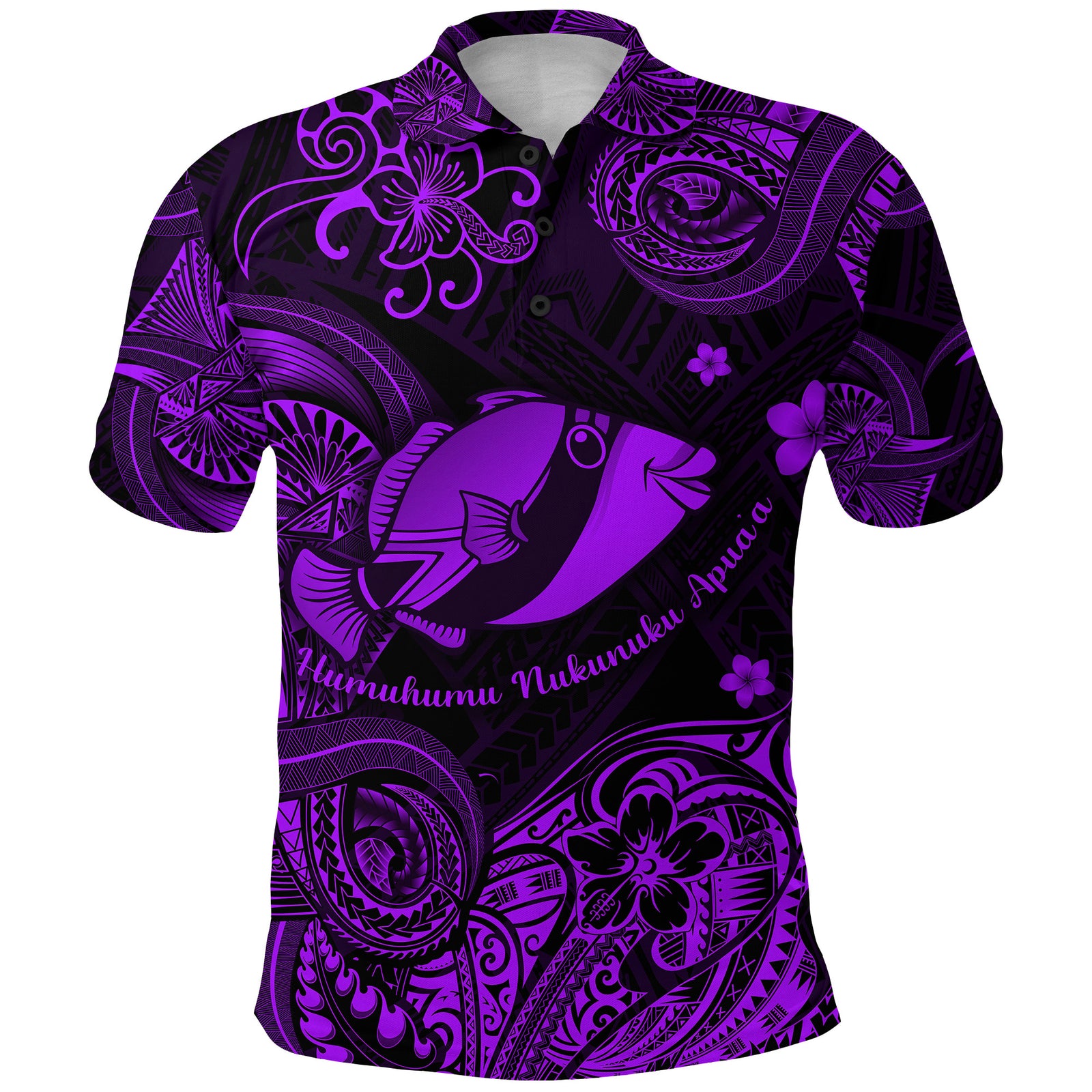 Hawaii State Fish: Humuhumu Nukunuku Apuaa Polynesian Polo Shirt Unique Style Purple LT8 - Polynesian Pride