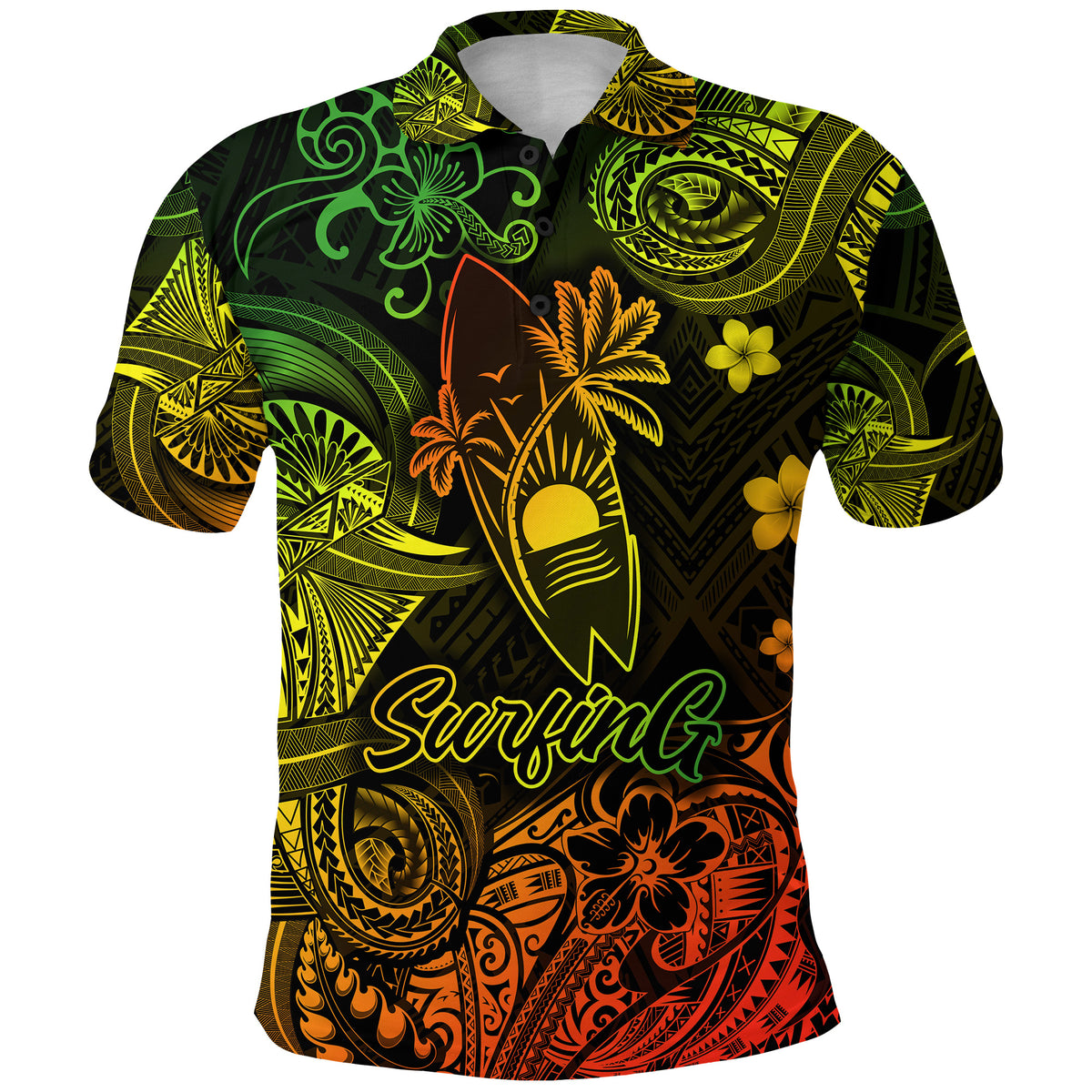 Custom Hawaii Surfing Polynesian Polo Shirt Unique Style Reggae LT8 - Polynesian Pride