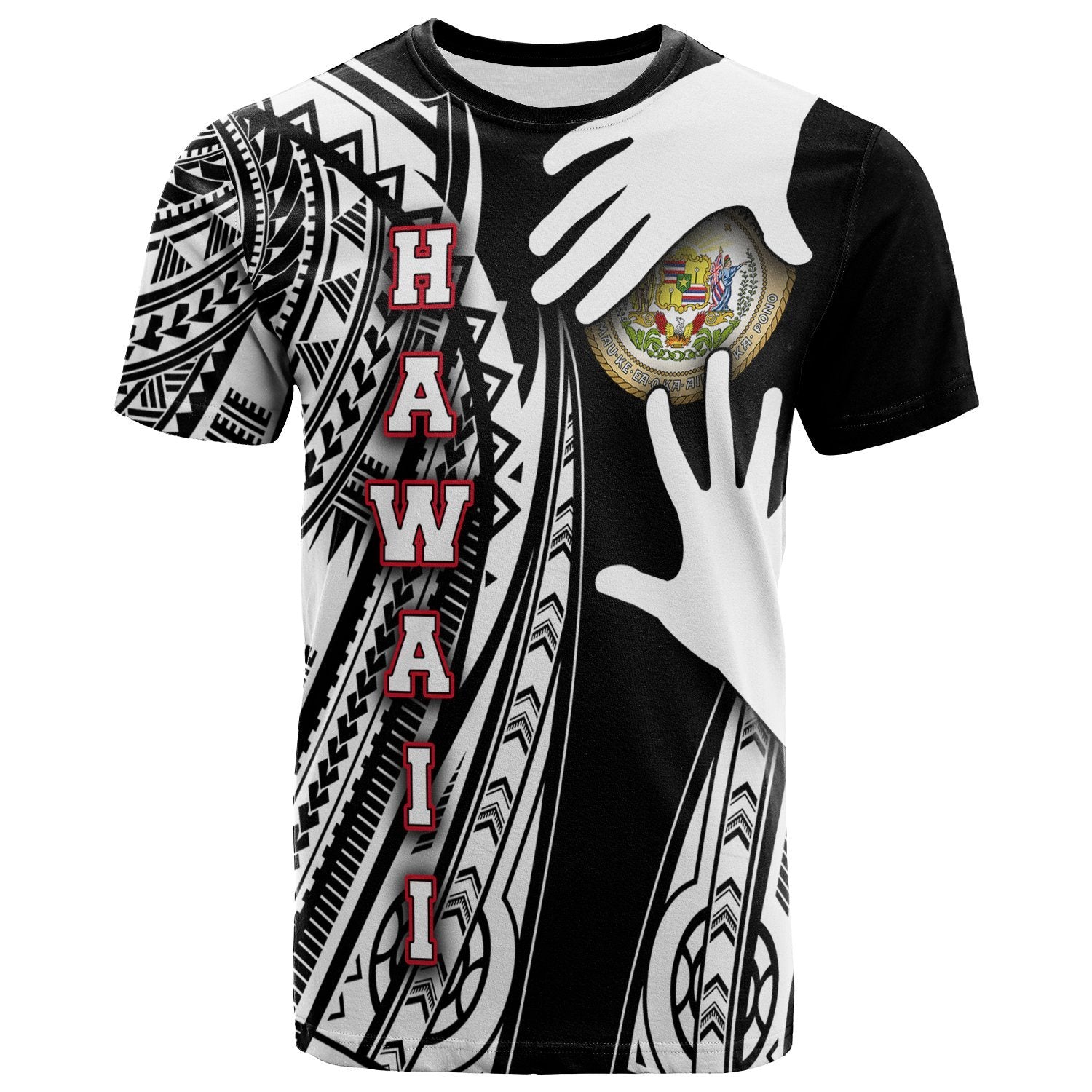 Hawaii T Shirt Touch My Heart Unisex Black - Polynesian Pride