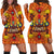 Hawaii Tiki Pattern Hoodie Dress - AH Black - Polynesian Pride