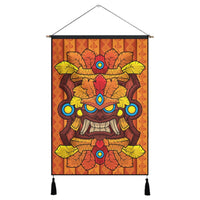 Hawaii Tiki Pattern Hanging Poster - AH Hanging Poster Cotton And Linen - Polynesian Pride