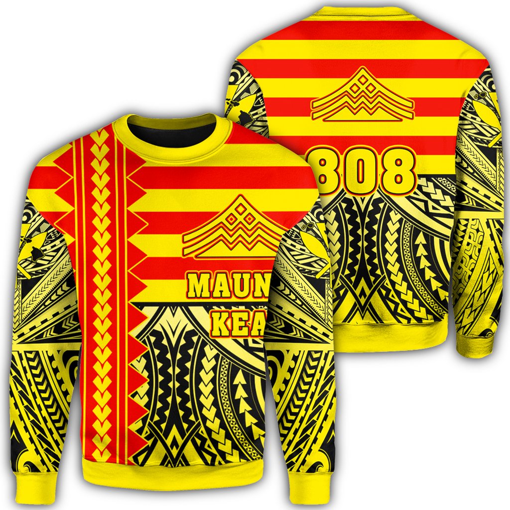 Hawaii - Hawaiian Mauna Kea Sweatshirt - Speaka Style - AH Unisex Yellow - Polynesian Pride