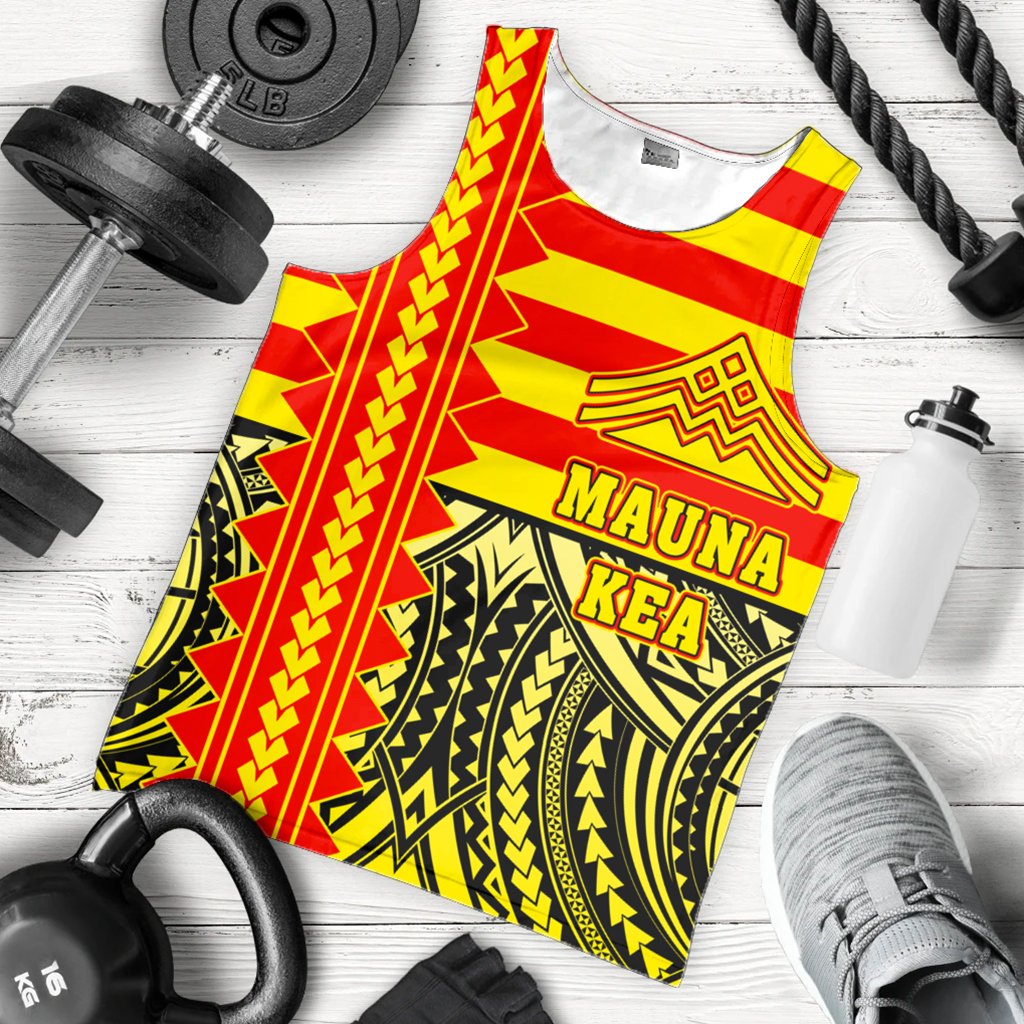 Hawaii Men's Tank Top - Hawaiian Mauna Kea Men's Tank Top - Speaka Style - AH - Polynesian Pride