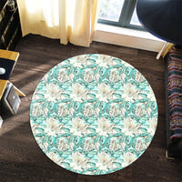 Hawaii Tropical Blue Round Carpet - AH - Polynesian Pride