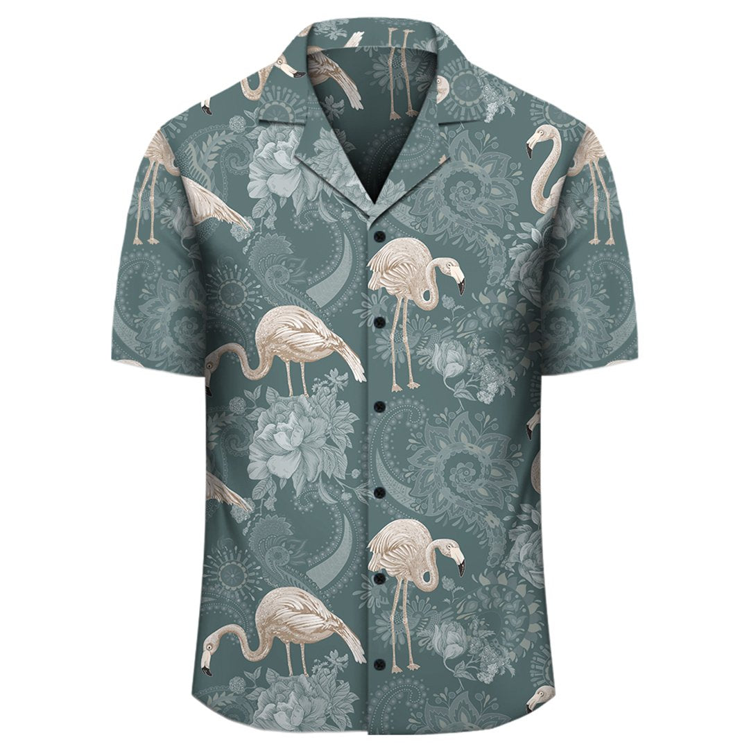 Hawaii Tropical Flamingos And Tropical Plants Hawaiian Shirt - Polynesian Pride