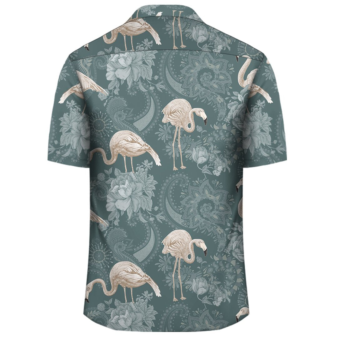 Hawaii Tropical Flamingos And Tropical Plants Hawaiian Shirt - Polynesian Pride