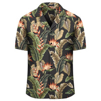 Hawaii Tropical Floral Vintage Strelitzia Flower Banana Leaves Hawaiian Shirt - Polynesian Pride