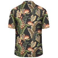 Hawaii Tropical Floral Vintage Strelitzia Flower Banana Leaves Hawaiian Shirt - Polynesian Pride