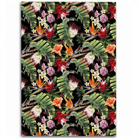 Hawaii Tropical Flowers Watercolor Area Rug - AH Luxurious - Polynesian Pride