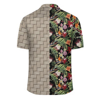 Hawaii Tropical Flowers Watercolor Lauhala Moiety Hawaiian Shirt - Polynesian Pride