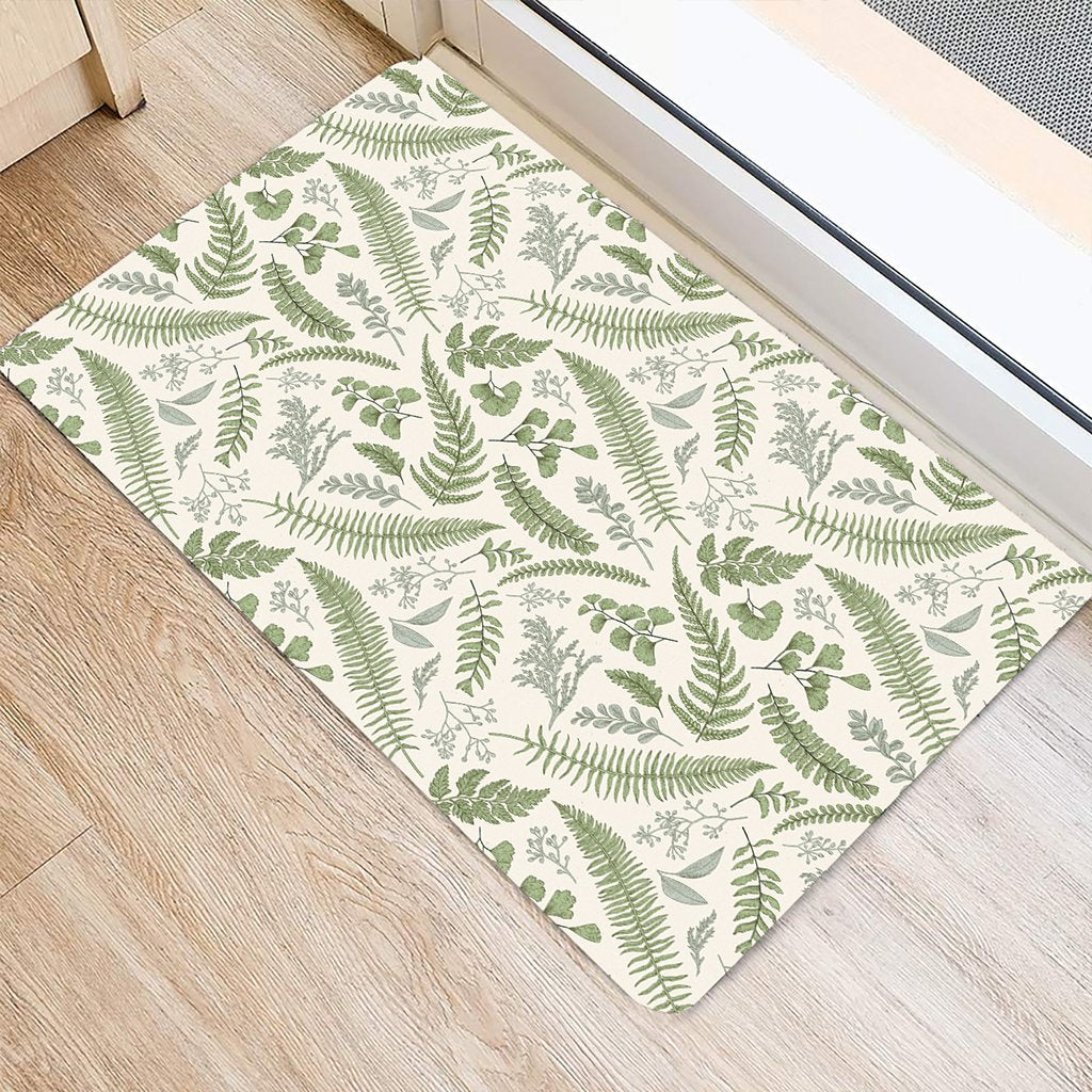 Hawaii Tropical Green Pattern Hawaii Door Mat - Polynesian Pride