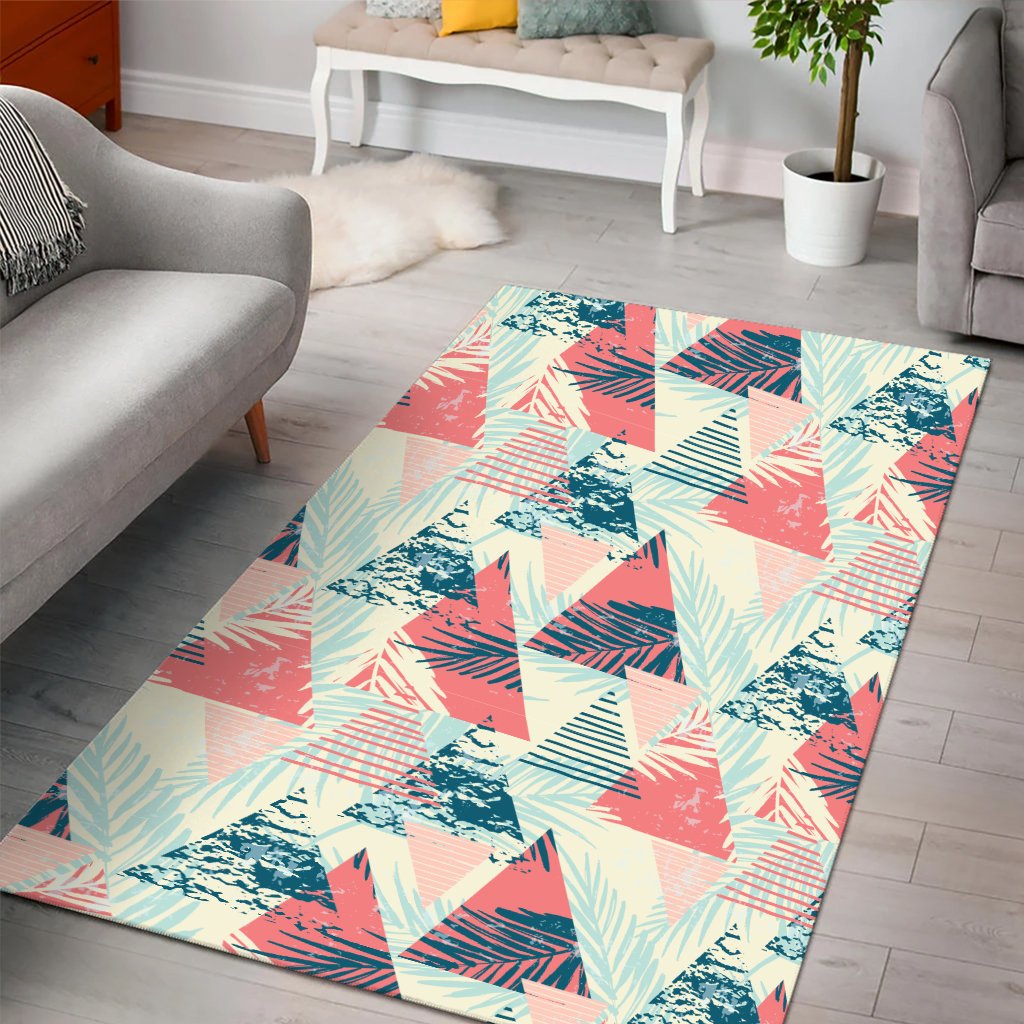 Hawaii Tropical Leaf Triangle Pattern Area Rug - AH - Polynesian Pride