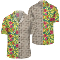 Hawaii Tropical Leaves And Flowers Lauhala Moiety Hawaiian Shirt Unisex Art - Polynesian Pride