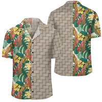 Hawaii Tropical Leaves Flowers And Birds Floral Jungle Lauhala Moiety Hawaiian Shirt Unisex Art - Polynesian Pride