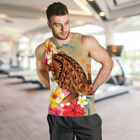 Hawaii Tropical Turtle Hibiscus And Plumeria Tank Top - AH - Polynesian Pride