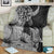 Hawaii Turtle Premium Blankets Polynesian Hibiscus Art Gray - AH - Polynesian Pride