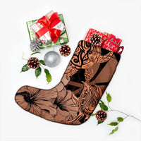 Hawaii Turtle Christmas Stocking Polynesian Hibiscus Art Ver 2.0 Orange - AH - Polynesian Pride