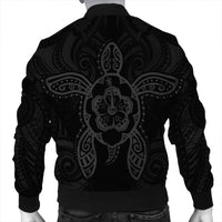 Hawaii Turtle Fixed Gray Bomber Jacket AH - Polynesian Pride