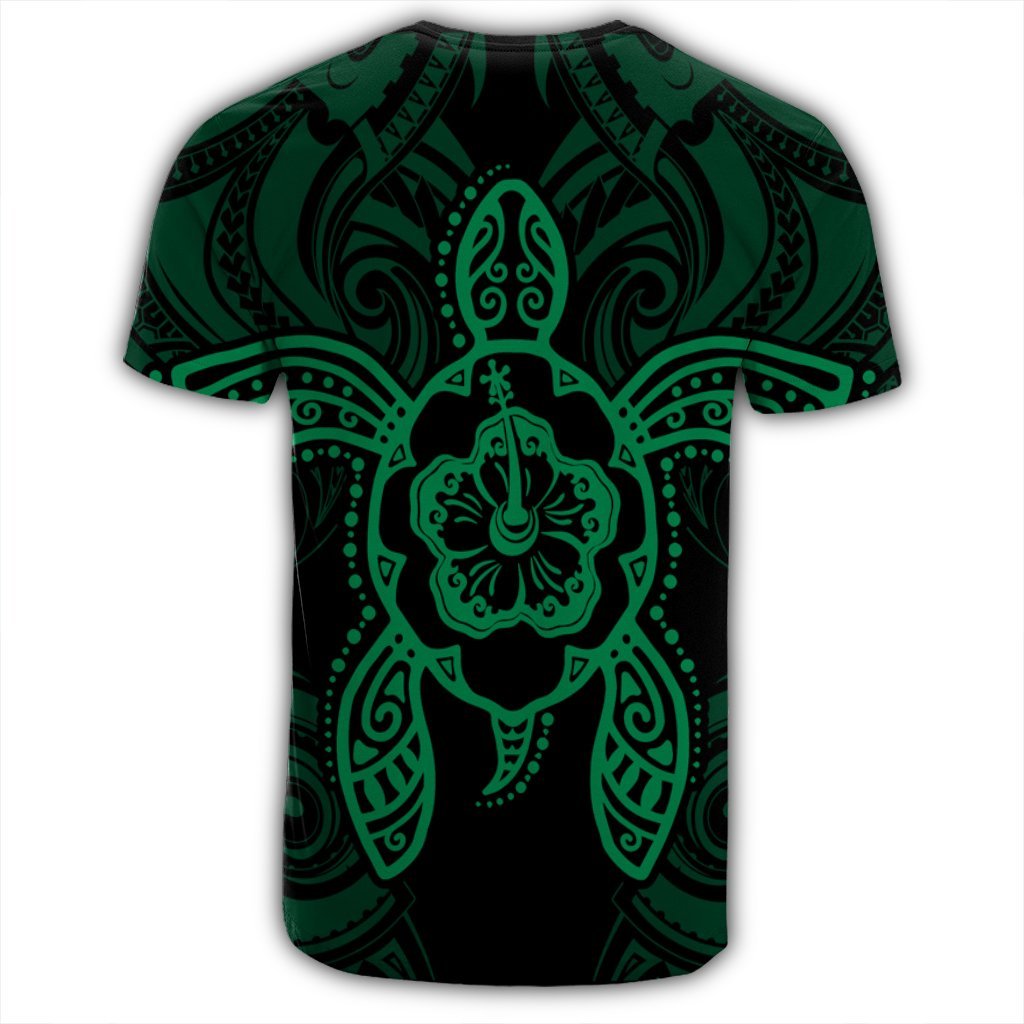 Hawaii Turtle Fixed Green T Shirt - Polynesian Pride
