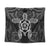 Hawaii Turtle Fixed White Tapestry AH Wall Tapestry Black - Polynesian Pride