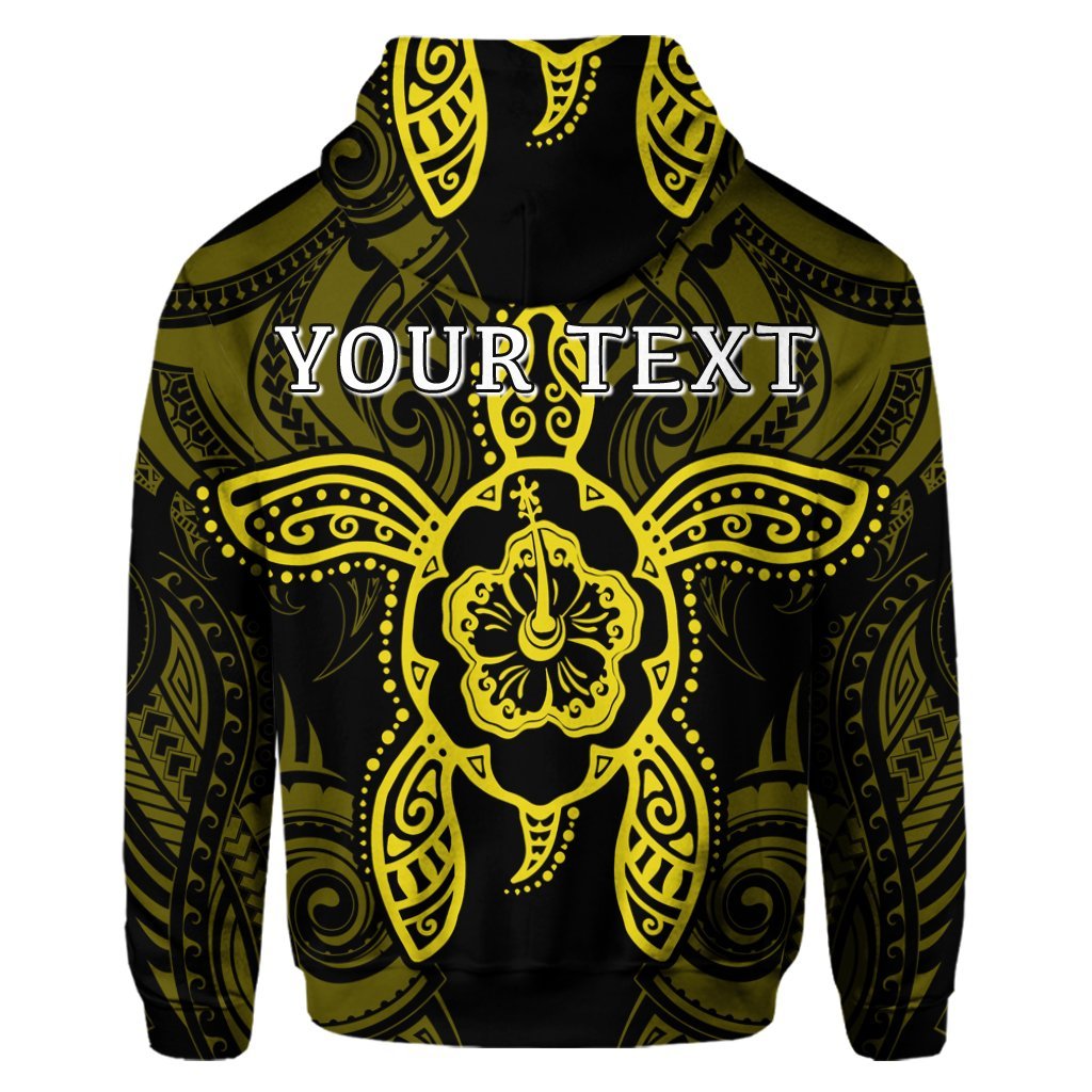 Custom Hawaii Turtle Fixed Yellow Hoodie - Polynesian Pride