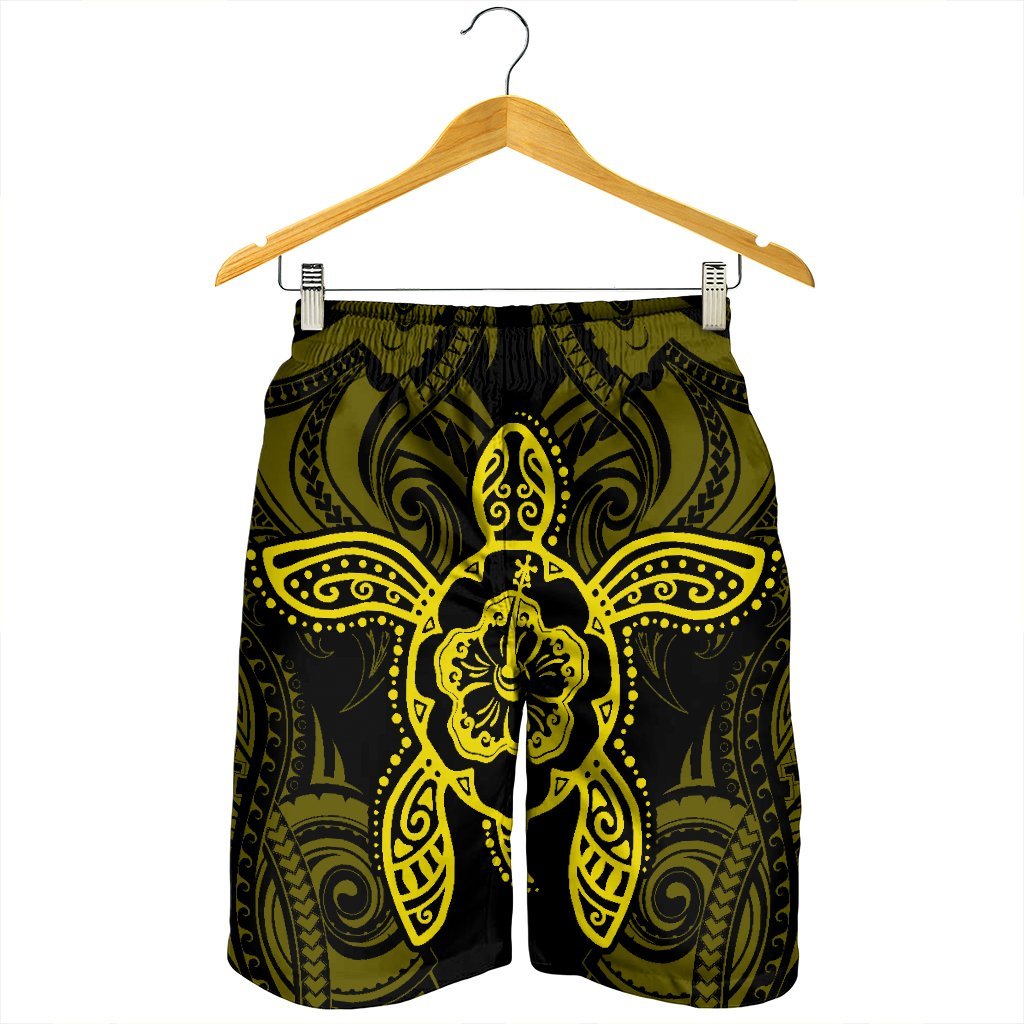 Hawaii Turtle Fixed Yellow Men's Shorts AH - Polynesian Pride