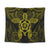 Hawaii Turtle Fixed Yellow Tapestry AH Wall Tapestry Black - Polynesian Pride