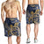 Hawaii Turtle Hibiscus Gold Men's Shorts - Kyn Style - AH - Polynesian Pride