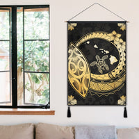 Hawaii Turtle Hibiscus Map Polynesian Hanging Poster - AH - Polynesian Pride