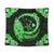 Hawaii Turtle Hibiscus Map Polynesian Tapestry Green - AH Wall Tapestry Black - Polynesian Pride