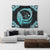 Hawaii Turtle Hibiscus Map Polynesian Tapestry Turquoise - AH - Polynesian Pride