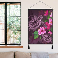Hawaii Turtle Hibiscus Pink Simple Hanging Poster - AH - Polynesian Pride