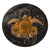 Hawaii Turtle Hibiscus Polynesian Round Carpet - Full Style - Gold - AH Round Carpet Luxurious Plush - Polynesian Pride