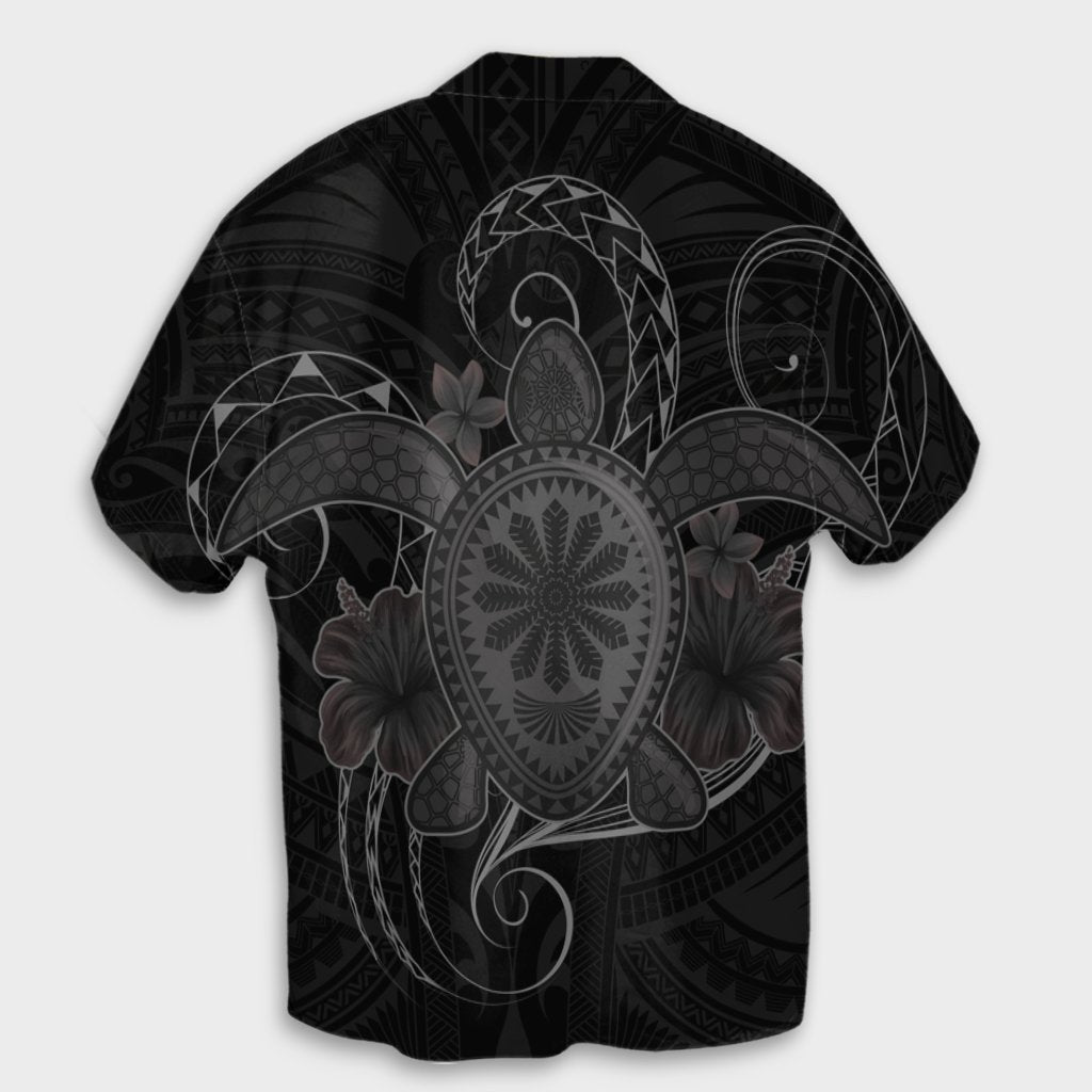 Hawaii Turtle Hibiscus Polynesian Hawaiian Shirt - Full Style - Gray - AH - Polynesian Pride