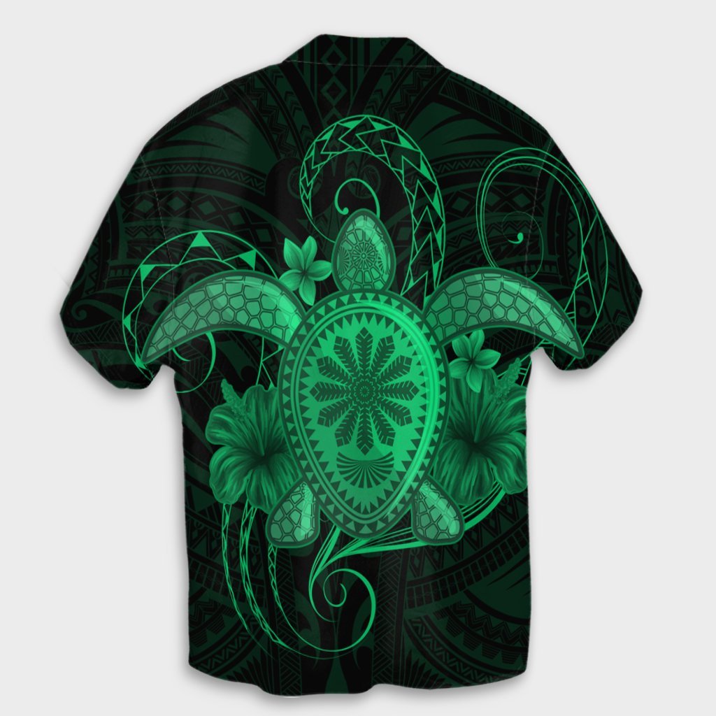 Hawaii Turtle Hibiscus Polynesian Hawaiian Shirt - Full Style - Green - AH - Polynesian Pride