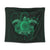 Hawaii Turtle Hibiscus Polynesian Tapestry - Full Style - Green - AH Wall Tapestry Black - Polynesian Pride