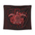 Hawaii Turtle Hibiscus Polynesian Tapestry - Full Style - Red - AH Wall Tapestry Black - Polynesian Pride
