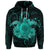 Custom Hawaii Turtle Hibiscus Polynesian Hoodie Full Style Turquoise - Polynesian Pride