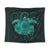 Hawaii Turtle Hibiscus Polynesian Tapestry - Full Style - Turquoise - AH Wall Tapestry Black - Polynesian Pride