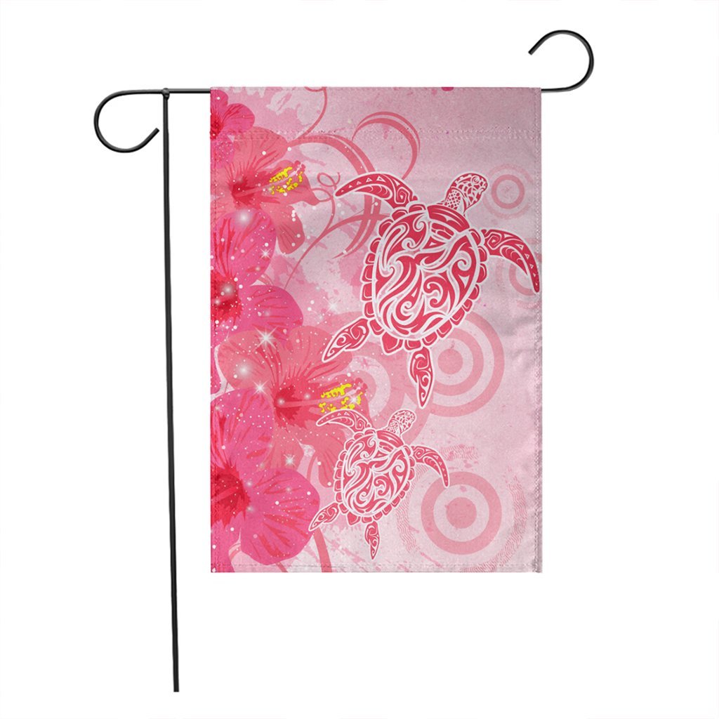 Hawaii Turtle Hibiscus Vintage Pink Flag - AH - Polynesian Pride