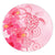 Hawaii Turtle Hibiscus Vintage Pink Round Carpet - AH Round Carpet Luxurious Plush - Polynesian Pride