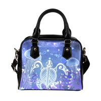 Personalized - Hawaii Turtle Jellyfish Coral Galaxy Shoulder Handbag - Polynesian Pride