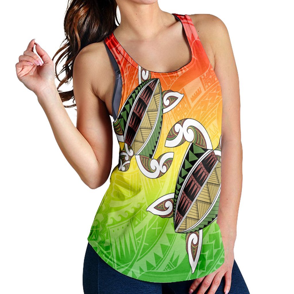 Hawaii Turtle Kanaka Maoli Racerback Tank - AH - Polynesian Pride