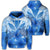Hawaii Turtle Kanaka Plumeria Polynesian Hoodie Blue Unisex Art - Polynesian Pride