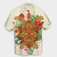 Hawaii Turtle Life Hibiscus Design Hawaiian Shirt - AH - Polynesian Pride