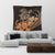 Hawaii Turtle Map Polynesian Tapestry Safety Orange - AH - Polynesian Pride