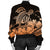 Hawaii Turtle Map Polynesian Bomber Jacket Safety Orange - AH - Polynesian Pride