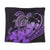 Hawaii Turtle Map Polynesian Tapestry Safety Violet 2 - AH Wall Tapestry Black - Polynesian Pride