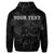 Custom Hawaii Turtle Ohana Hibiscus Poly Hoodie Gray - Polynesian Pride
